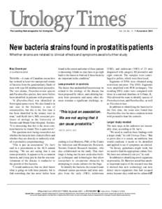 Urology Times  ® The Leading Newsmagazine for Urologists
