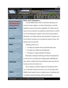 !  page 1 STONE MIDDLE SCHOOL • ATTAIN APPLICATION
  EDUCATIONAL