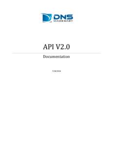 API V2.0 Documentation[removed] Table of Contents TABLE OF CONTENTS