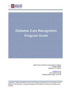 Diabetes Care Recognition Program Guide 