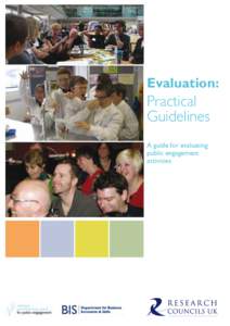 Evaluation:  Practical Guidelines A guide for evaluating public engagement