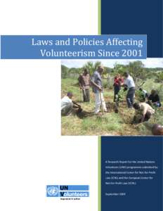 Laws and Policies Affecting Volunteerism Since 2001