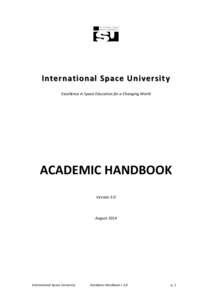 ISU Academic Handbook V3.0 August 2014