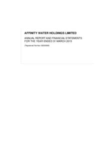 Affinity Water Holdings Limited 2015
