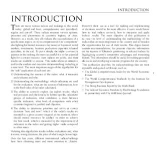 Introduction  Introduction T  here are many various indices and rankings in the world