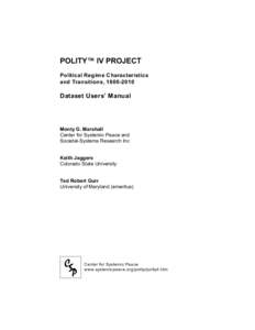 POLITY™ IV PROJECT Political Regime Characteristics and Transitions, [removed]