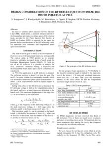 Proceedings of FEL 2006, BESSY, Berlin, Germany  THPPH021 DESIGN CONSIDERATION OF THE RF DEFLECTOR TO OPTIMIZE THE PHOTO INJECTOR AT PITZ*