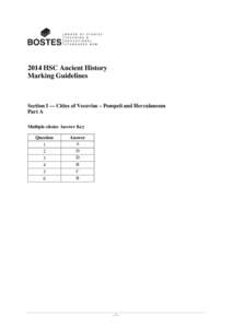 2014 HSC Ancient History Marking Guidelines