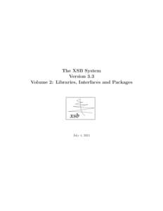 The XSB System Version 3.3 Volume 2: Libraries, Interfaces and Packages