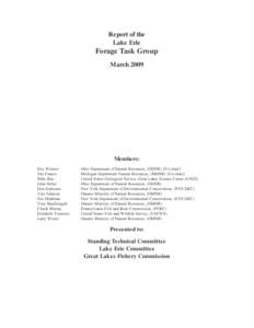 Report of the Lake Erie Forage Task Group March 2009