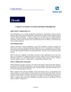 CASE STUDY  e-Space is a Lifesaver for Users and System Management