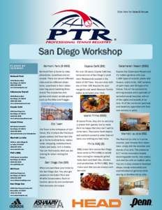 Click Here For Dates & Venues  San Diego Workshop PLACES OF INTEREST