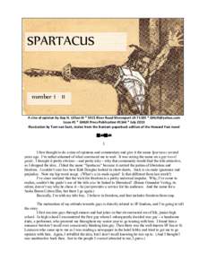 SPARTACUS SPARTACUSSPART numberA zine of opinion by Guy H. Lillian III * 5915 River Road Shreveport LA 71105 * 