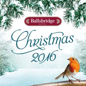 Shared �ristmas Party Nights 2016 Celebrate this Christmas Party Season at Ballsbridge Hotel for a night to remember Begin the night with a complimentary Prosecco reception followed by a delicious 4 course gala dinner