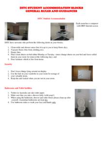 Microsoft Word - DITC STUDENT ACCOMMODATION BLOCK RULES AND GUIDANCES.doc