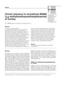 Reviews  Chronic tolerance to recreational MDMA