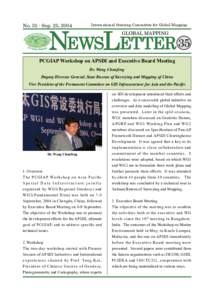 NEWSLETTER 35  NoSep. 25, 2004 International Steering Committee for Global Mapping