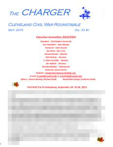 The  CHARGER Cleveland Civil War Roundtable Sept. 2015