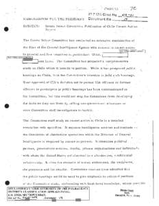 Memorandum for the President on Senate Select Committee Publication of Chile Covert Action Report 1975