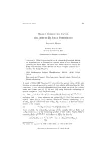 39  Documenta Math. Milne’s Correcting Factor and Derived De Rham Cohomology