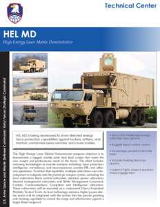 Technical Center  HEL MD U.S. Army Space and Missile Defense Command/ Army Forces Strategic Command