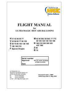 ULTRAMAGIC FLIGHT MANUAL Ed.04 Rev.23