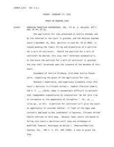 Microsoft Word - 11A762 American Tradition v Bullock Order.doc