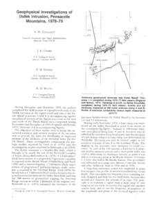 Geophysical investigations of Dufek intrusion, Pensacola Mountains, A. W. ENGLAND*  54