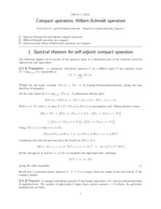 (March 1, [removed]Compact operators, Hilbert-Schmidt operators Paul Garrett [removed]  http://www.math.umn.edu/egarrett/