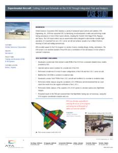 |  Experimental Aircraft Cutting Cost and Schedule on the X-34 Through Integrated Test and Analysis Case Study Overview