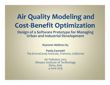 Microsoft PowerPoint - Air Quality Modeling and Cost-Benefit