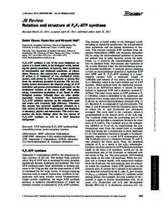 J. Biochem. 2011;149(6):655–664  doi:[removed]jb/mvr049 JB Review Rotation and structure of FoF1-ATP synthase