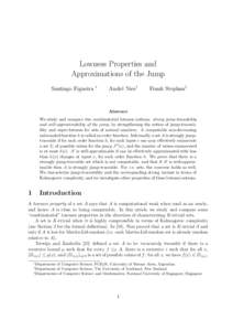 Lowness Properties and Approximations of the Jump Santiago Figueira ∗