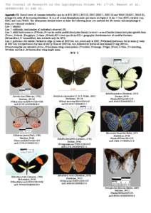 The Journal of Research on the Lepidoptera Volume 44: [removed]Basset et al. APPENDICES S1 AND S2. Appendix S1. Dorsal views of common butterflies species at BCI (BCI-I, BCI-II), KHC (KHC-I, KHC-II) and WAN (WAN-I, WAN-II)