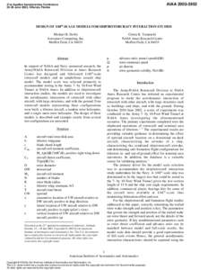 AIAA[removed]21st Applied Aerodynamics Conference[removed]June 2003, Orlando, Florida  DESIGN OF 1/48th-SCALE MODELS FOR SHIP/ROTORCRAFT INTERACTION STUDIES