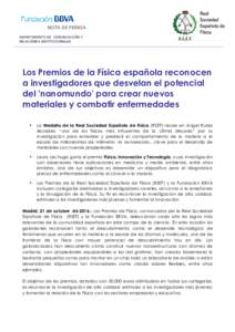 NOTA DE PRENSA DEPARTAMENTO DE COMUNICACIÓN Y RELACIONES INSTITUCIONALES