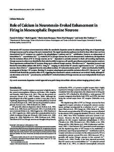 2566 • The Journal of Neuroscience, March 10, 2004 • 24(10):2566 –2574  Cellular/Molecular Role of Calcium in Neurotensin-Evoked Enhancement in Firing in Mesencephalic Dopamine Neurons