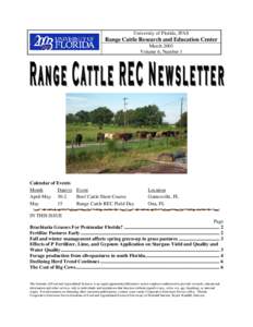 University of Florida, IFAS  Range Cattle Research and Education Center March 2003 Volume 6, Number 1