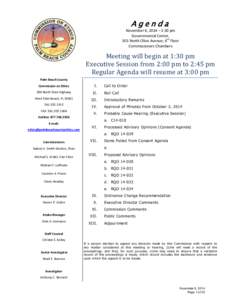 Agenda November 6, 2014 – 1:30 pm Governmental Center, 301 North Olive Avenue, 6th Floor Commissioners Chambers