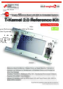 T-Engine Reference Board with SDK for Embedded Systems  T-Kernel 2.0 Reference Kit Supporting T-Kernel 2.0  actual size
