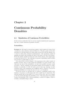 Chapter 2  Continuous Probability