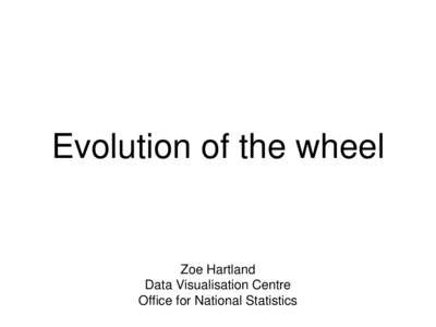 Evolution of the wheel  Zoe Hartland Data Visualisation Centre Office for National Statistics