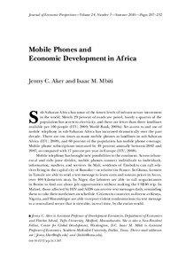 Mobile Phones and Economic Development in Africa