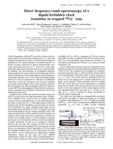 January 1, Vol. 36, No. 1 / OPTICS LETTERS  49 Direct frequency-comb spectroscopy of a dipole-forbidden clock
