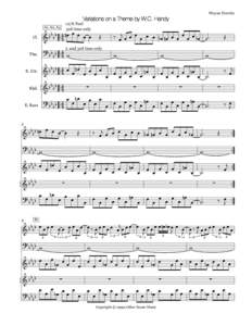 Wayne Horvitz  Variations on a Theme by W.C. Handy 12/8 Feel 3rd time only