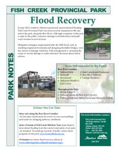 FISH CREEK PROVINCIAL PARK  Flood Recovery PARK NOTES