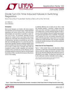AN122 - Diode Turn-On Time Induced Failures in Switching Regulators