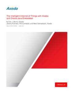 Intelligent Internet of Things with Axeda and Oracle Java Embedded