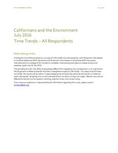 PPIC STATEWIDE SURVEY  JULY 2016 Californians and the Environment July 2016