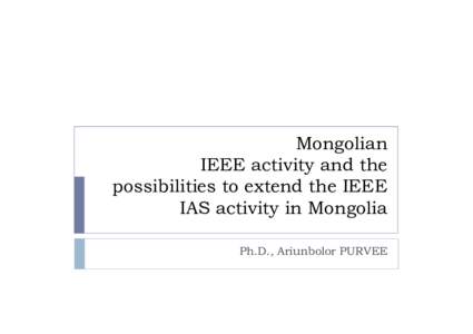 Mongolia _IEEE activity in Mongolia